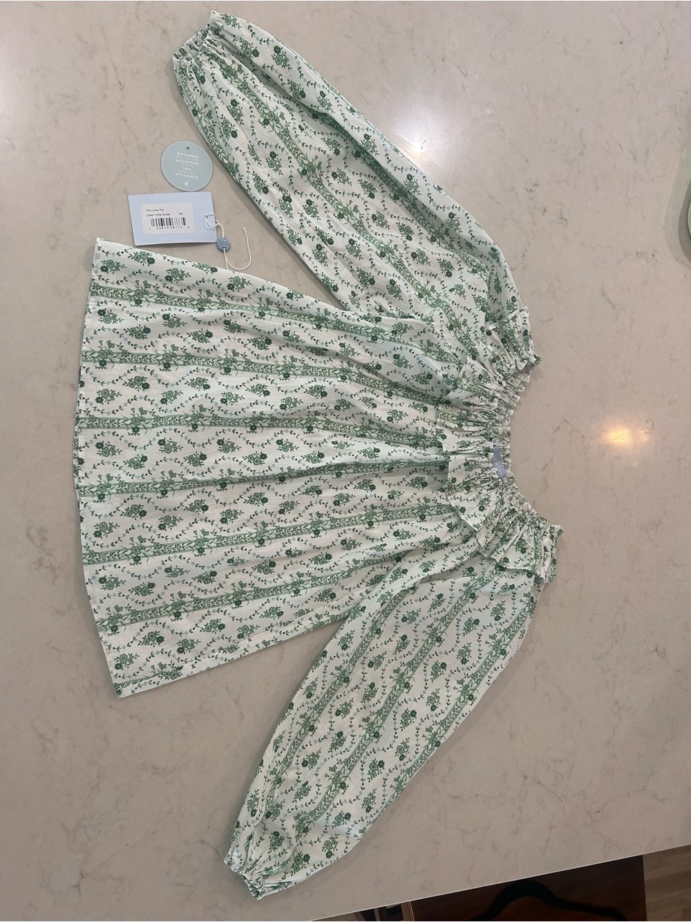 Hill House Home XS Green Vine Stripe Shorts Set - Picture 7 of 9